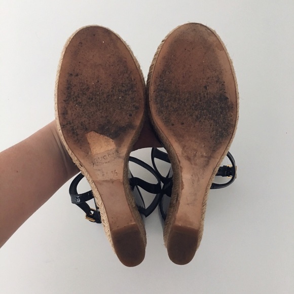 *SOLD*GUCCI Hollie Wedge Sandals - Picture 7 of 8